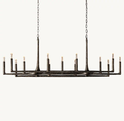 Thadrian Linear Chandelier 72" - Zelno Lighting
