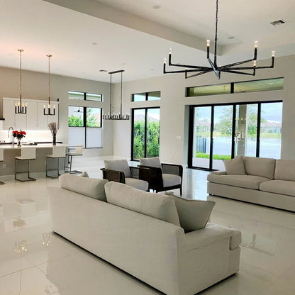Thadrian Round Chandelier 60" - Zelno Lighting