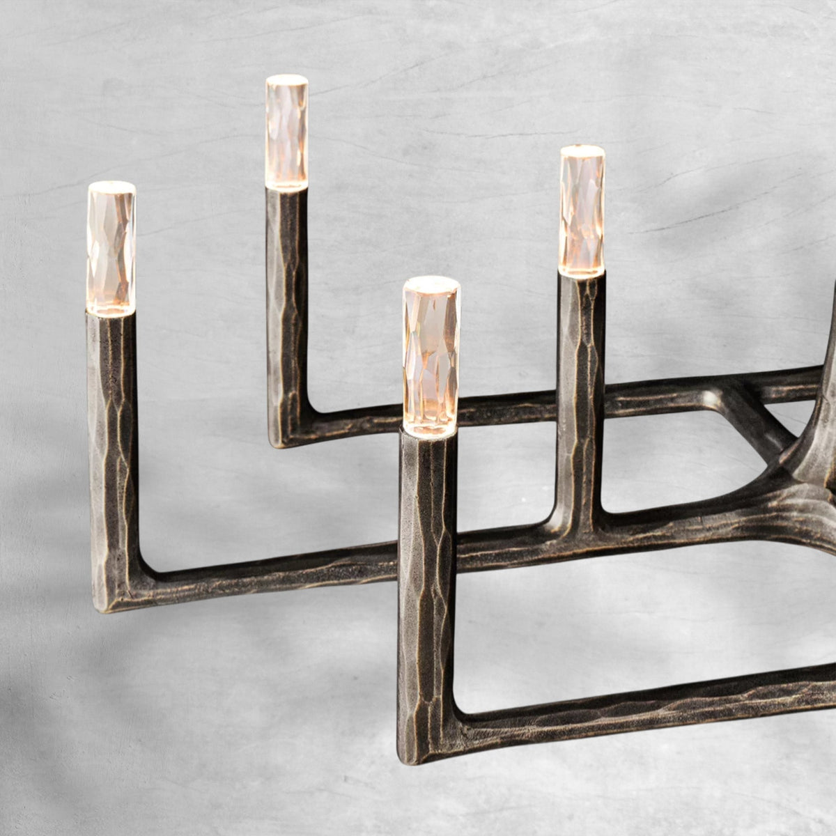 Thalen Forged Linear Chandelier - Zelno Lighting