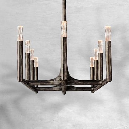 Thalen Forged Linear Chandelier - Zelno Lighting