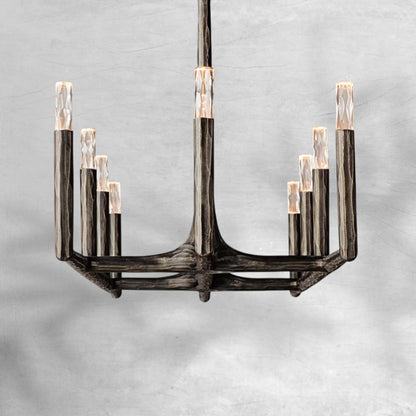 Thalen Forged Linear Chandelier - Zelno Lighting