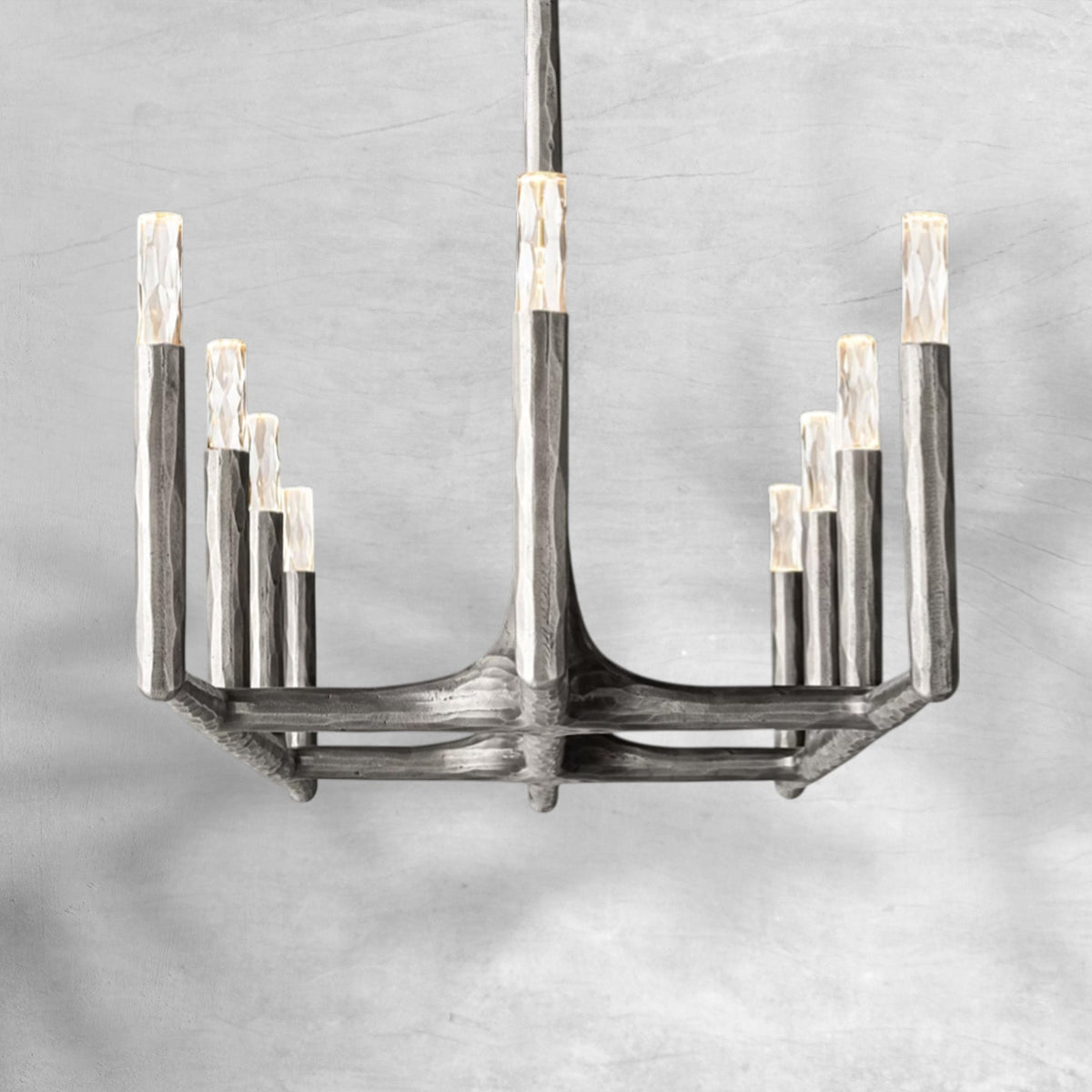 Thalen Forged Linear Chandelier - Zelno Lighting