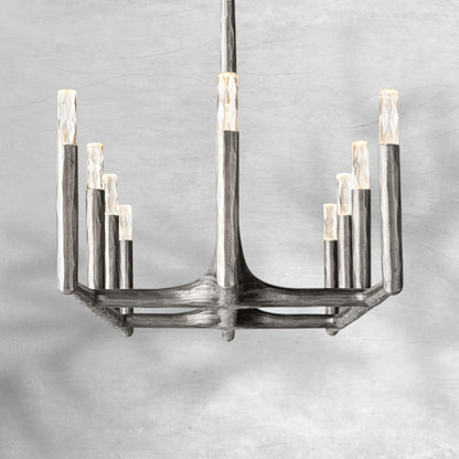 Thalen Forged Linear Chandelier - Zelno Lighting