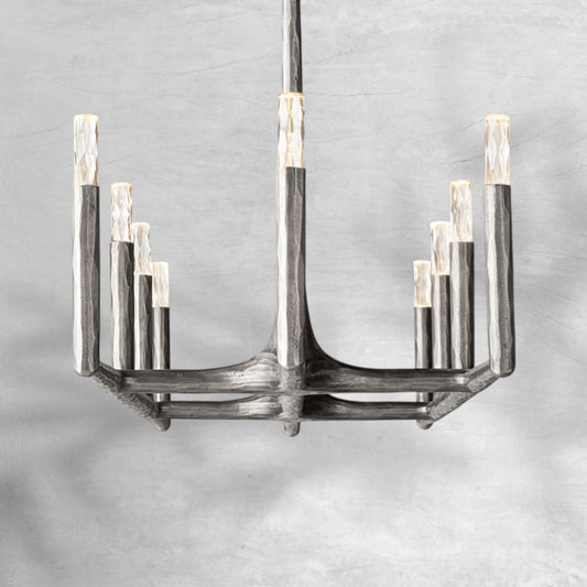 Thalen Forged Linear Chandelier - Zelno Lighting