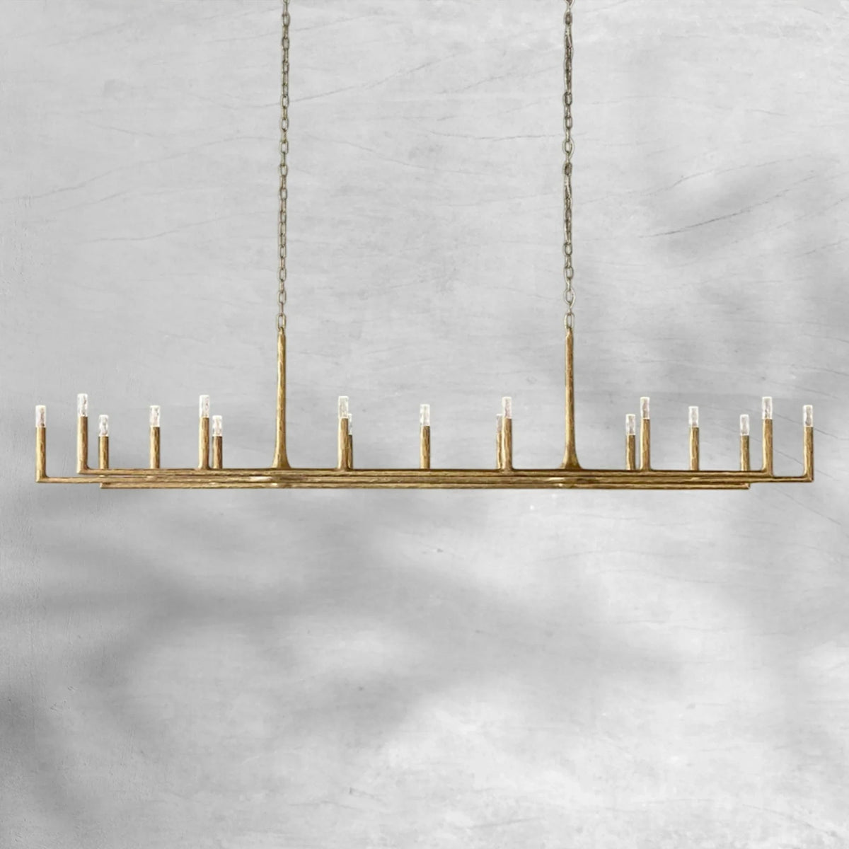 Thalen Forged Linear Chandelier - Zelno Lighting