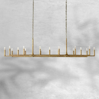 Thalen Forged Linear Chandelier - Zelno Lighting