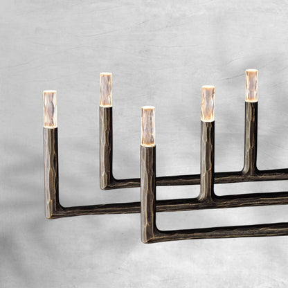 Thalen Forged Linear Chandelier - Zelno Lighting