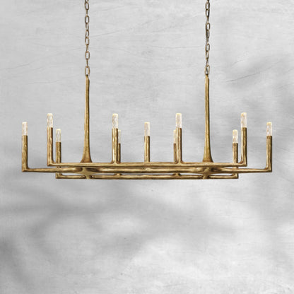 Thalen Forged Linear Chandelier - Zelno Lighting