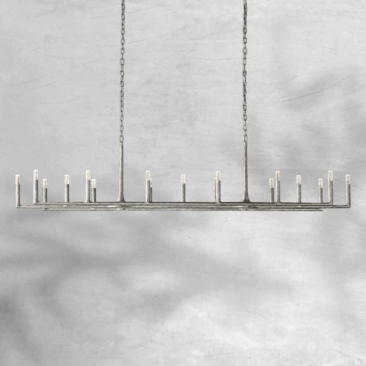 Thalen Forged Linear Chandelier - Zelno Lighting