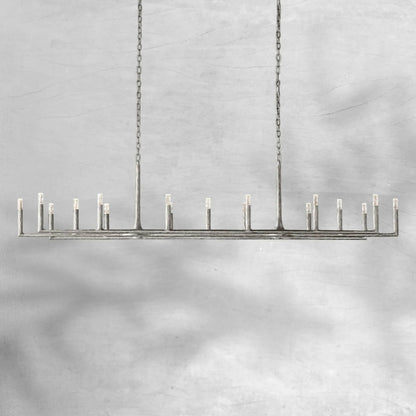 Thalen Forged Linear Chandelier - Zelno Lighting