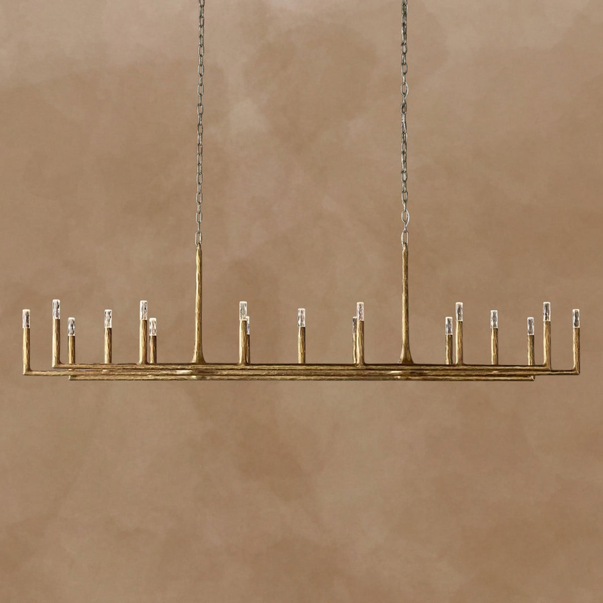 Thalen Forged Linear Chandelier - Zelno Lighting