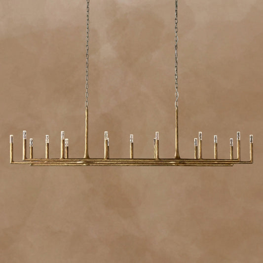 Thalen Forged Linear Chandelier - Zelno Lighting
