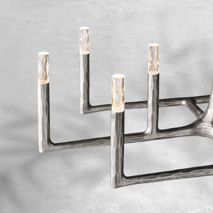 Thalen Forged Linear Chandelier - Zelno Lighting