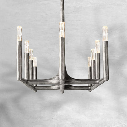Thalen Forged Linear Chandelier - Zelno Lighting