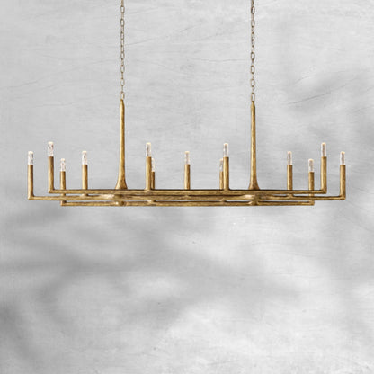 Thalen Forged Linear Chandelier - Zelno Lighting