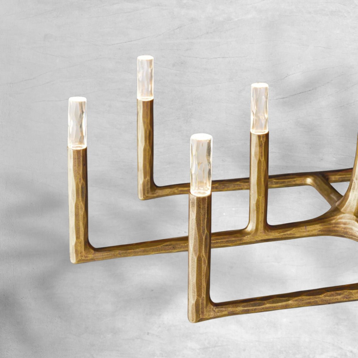 Thalen Forged Linear Chandelier - Zelno Lighting