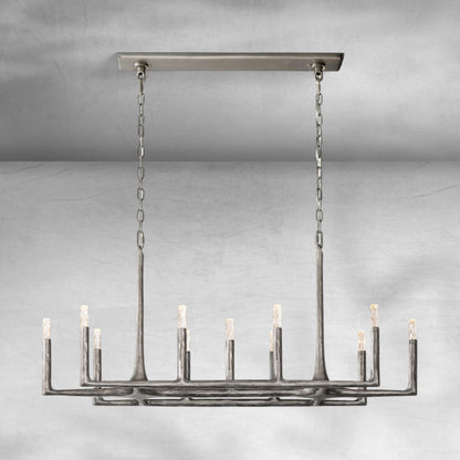 Thalen Forged Linear Chandelier - Zelno Lighting