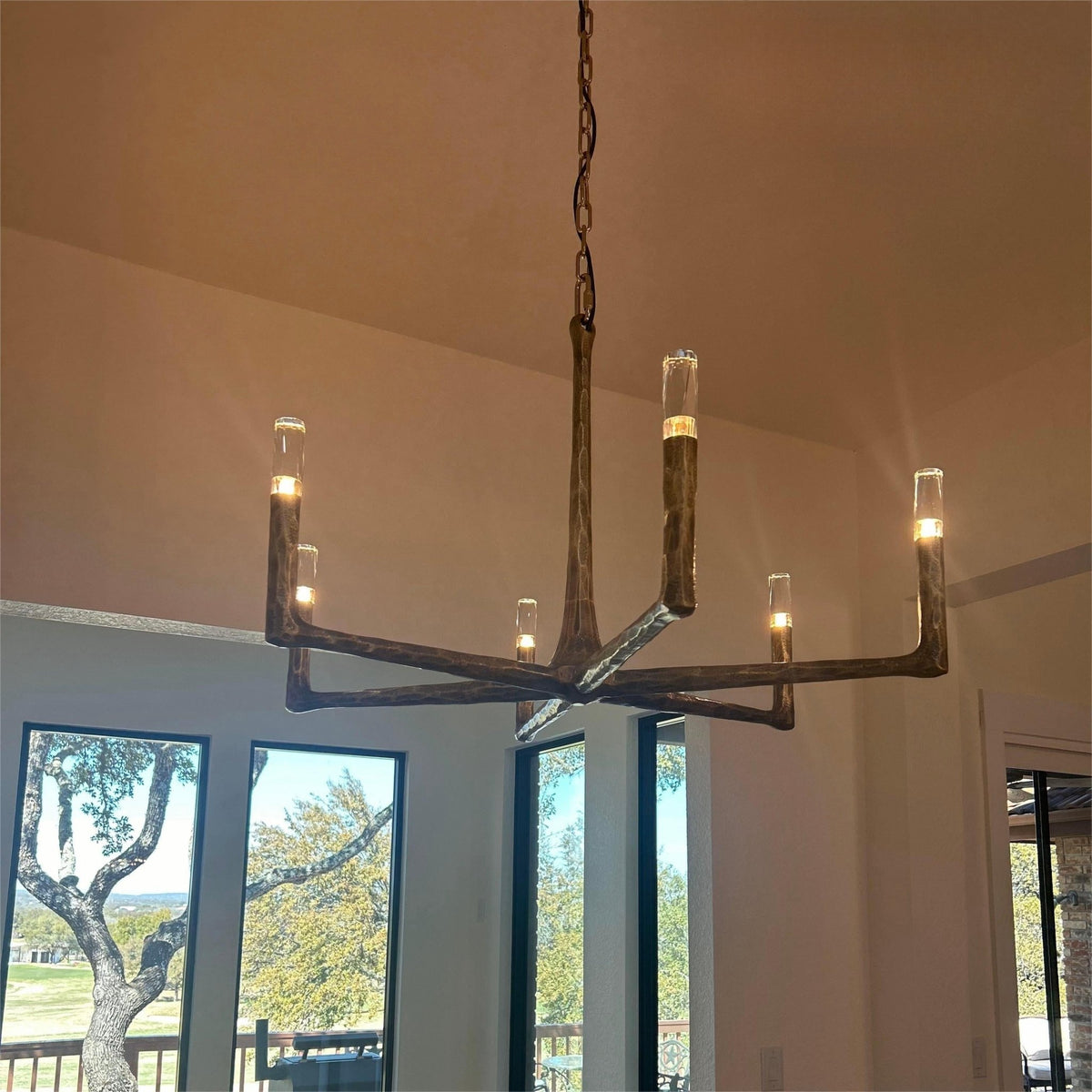 Thalen Forged Round Chandelier 36"48" 60" 72" - Zelno Lighting