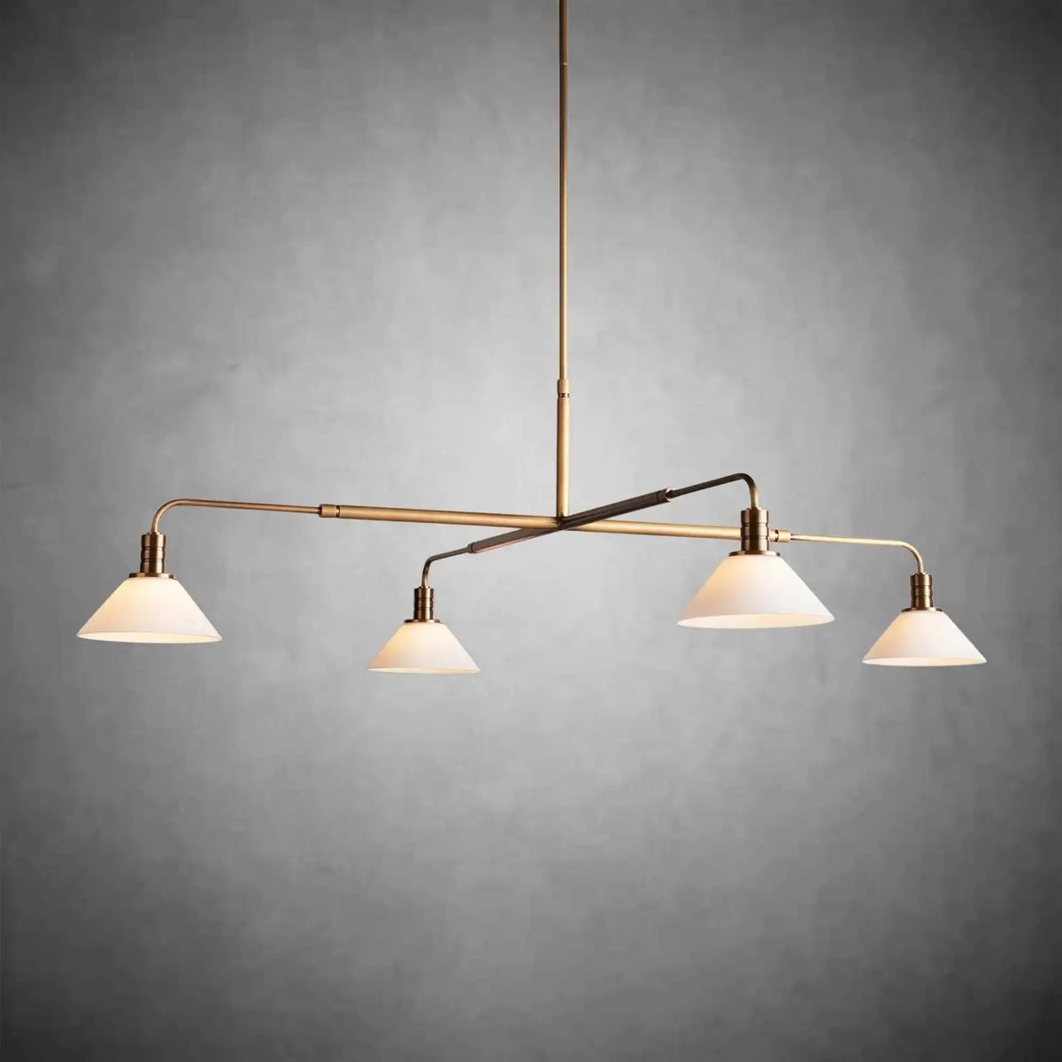 Theron Glass Round Chandelier 30'' 52'' - Zelno