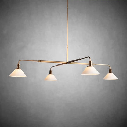 Theron Glass Round Chandelier 30'' 52'' - Zelno