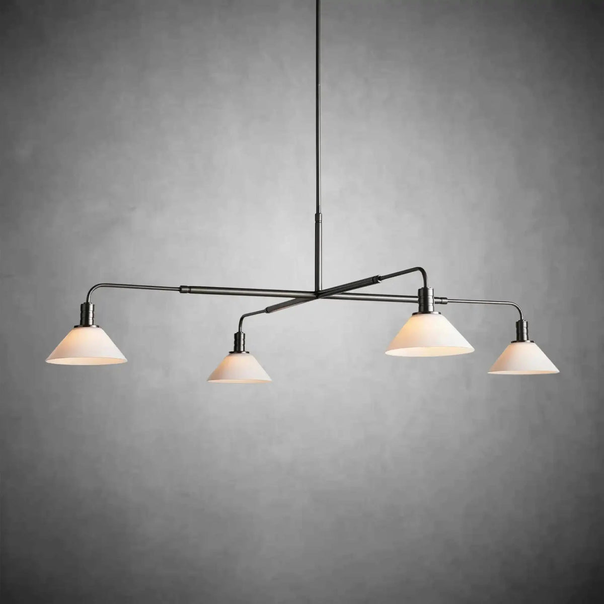 Theron Glass Round Chandelier 30'' 52'' - Zelno