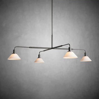 Theron Glass Round Chandelier 30'' 52'' - Zelno