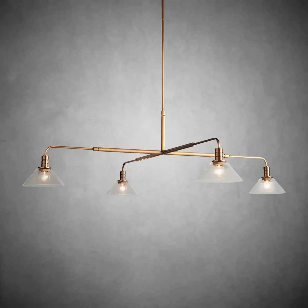 Theron Glass Round Chandelier 30'' 52'' - Zelno