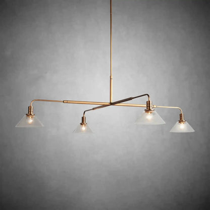 Theron Glass Round Chandelier 30'' 52'' - Zelno