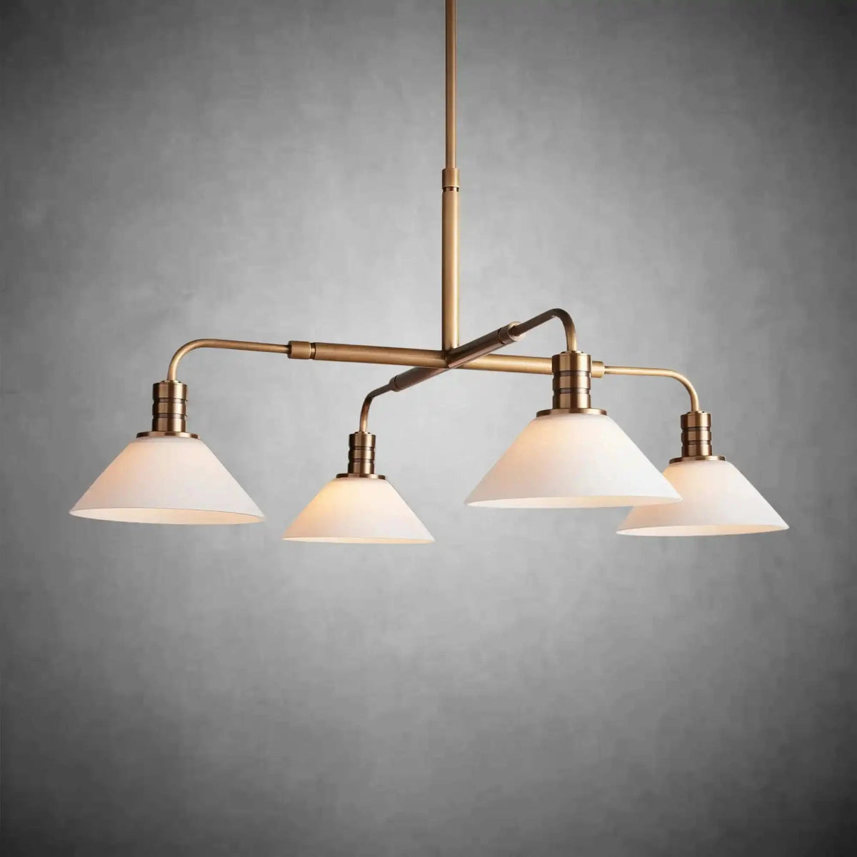 Theron Glass Round Chandelier 30'' 52'' - Zelno