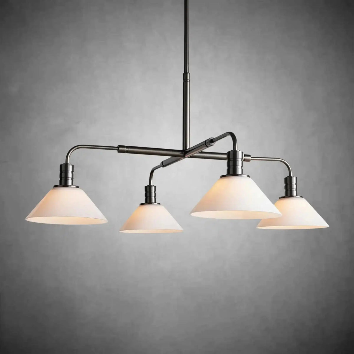 Theron Glass Round Chandelier 30'' 52'' - Zelno