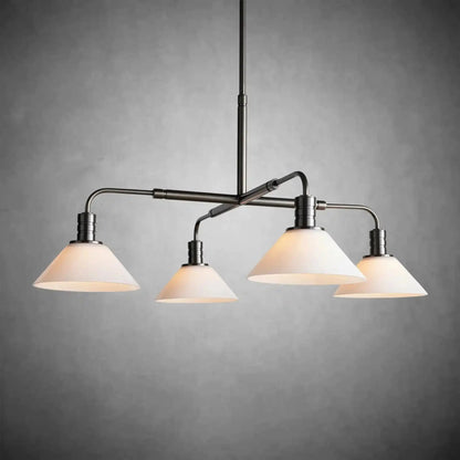 Theron Glass Round Chandelier 30'' 52'' - Zelno