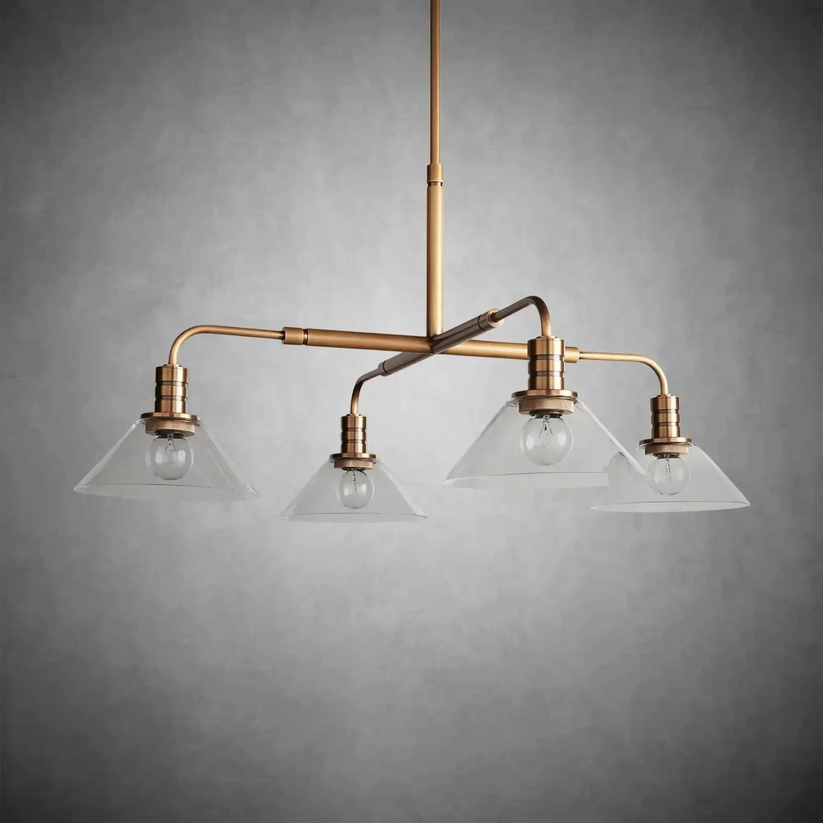 Theron Glass Round Chandelier 30'' 52'' - Zelno