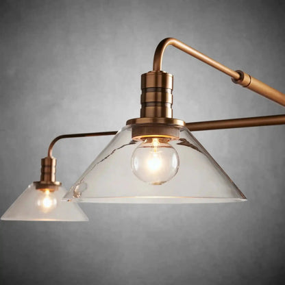 Theron Glass Round Chandelier 30'' 52'' - Zelno