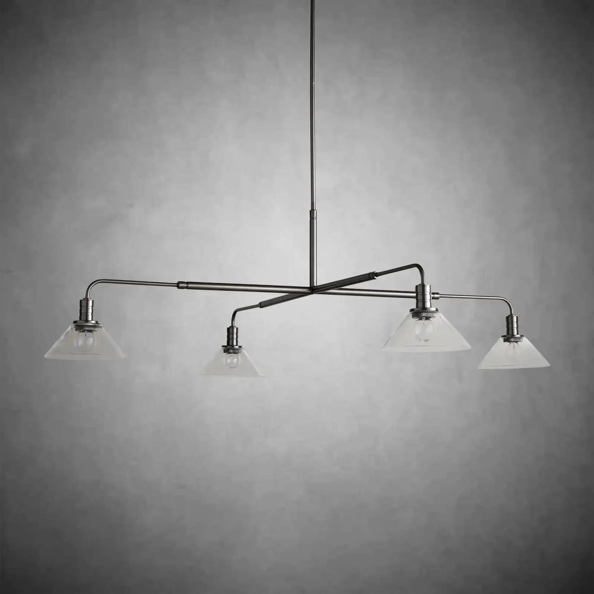 Theron Glass Round Chandelier 30'' 52'' - Zelno