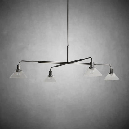Theron Glass Round Chandelier 30'' 52'' - Zelno