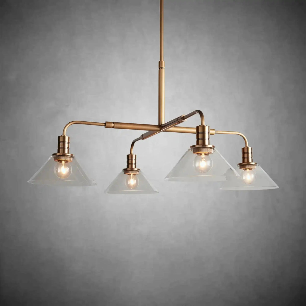 Theron Glass Round Chandelier 30'' 52'' - Zelno