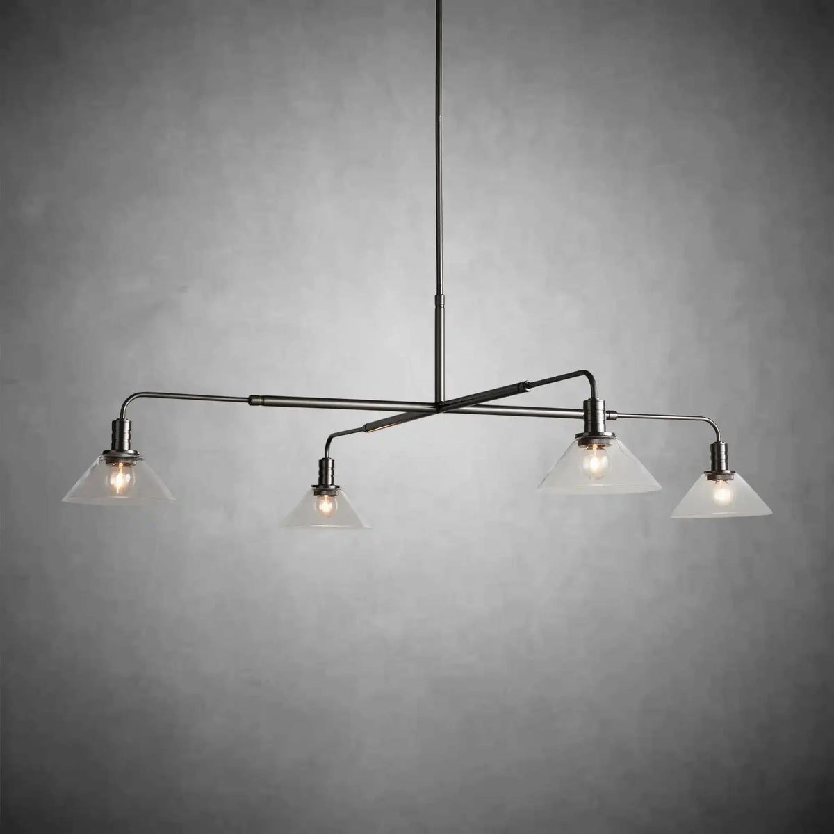 Theron Glass Round Chandelier 30'' 52'' - Zelno