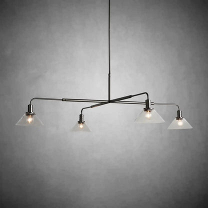 Theron Glass Round Chandelier 30'' 52'' - Zelno