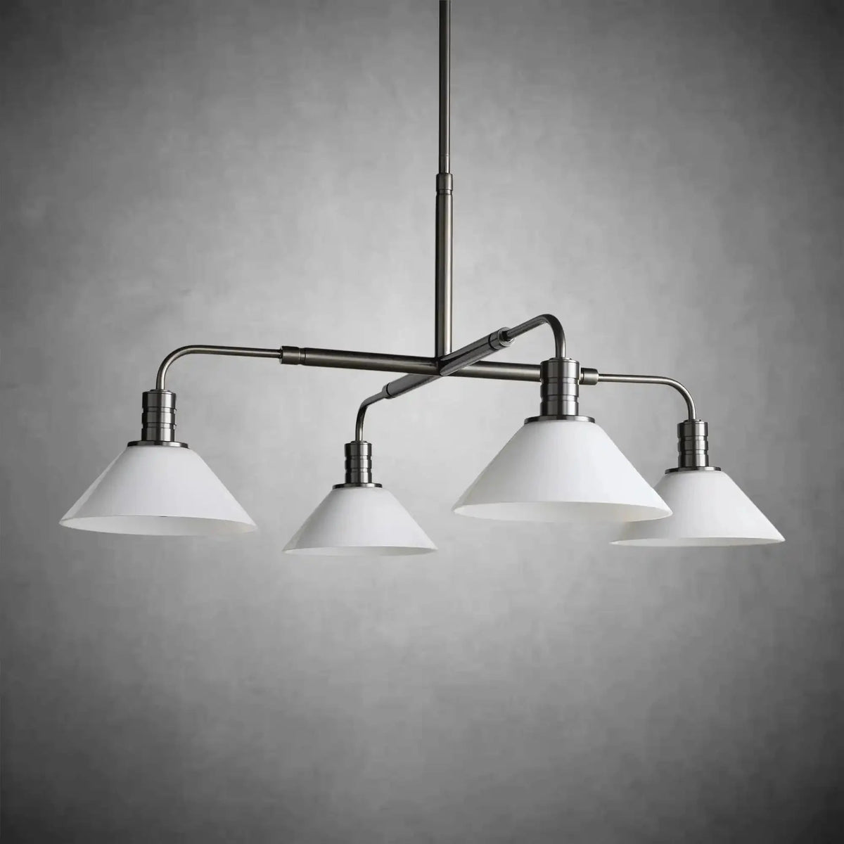 Theron Glass Round Chandelier 30'' 52'' - Zelno