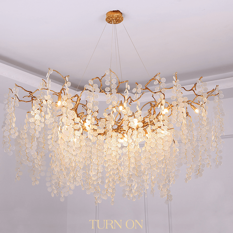 Thirza Branch Crystal Dining Room Chandelier - Zelno Lighting