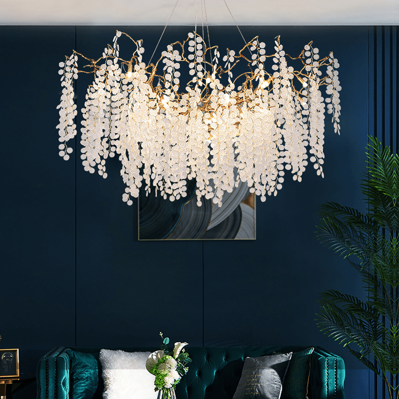 Thirza Branch Crystal Dining Room Chandelier - Zelno Lighting