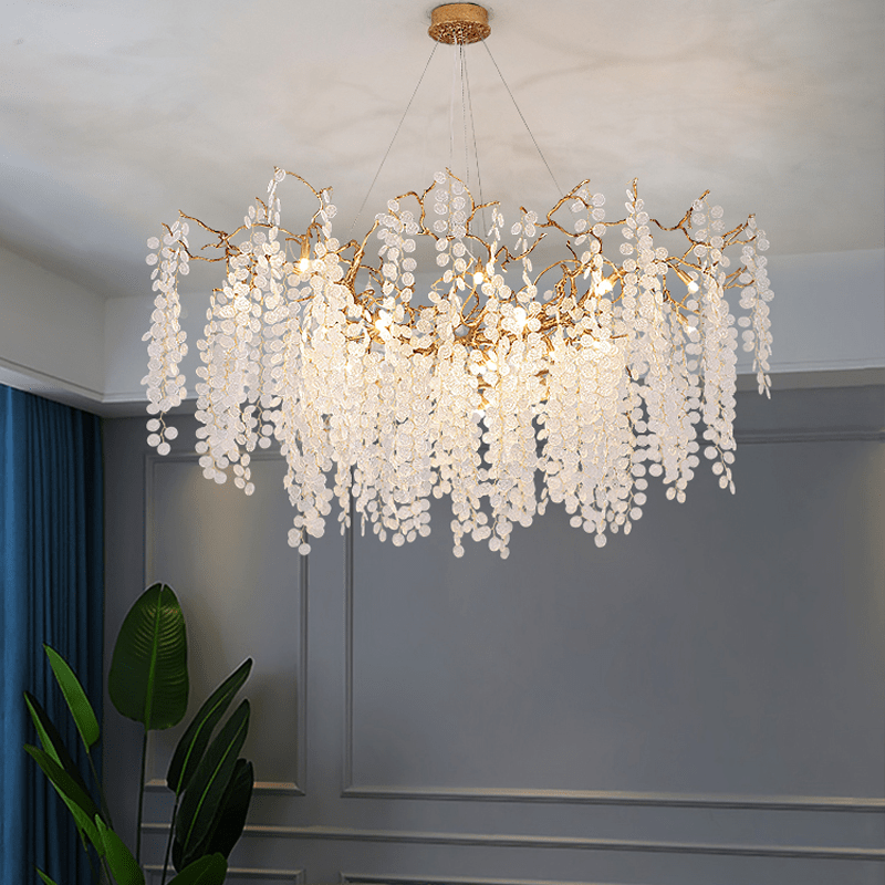 Thirza Branch Crystal Dining Room Chandelier - Zelno Lighting
