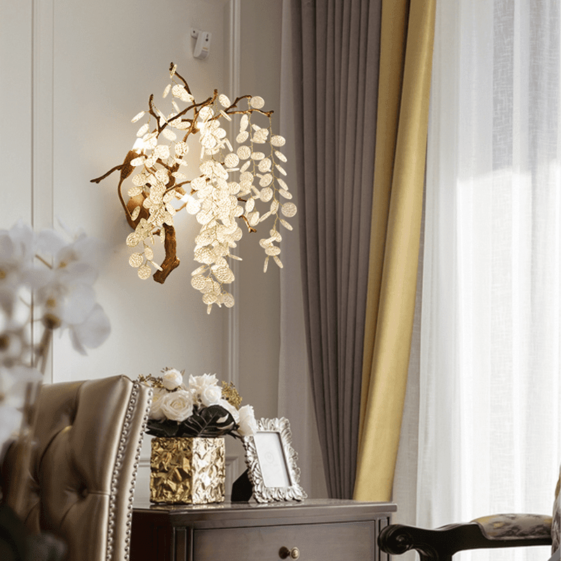 Thirza Branch Crystal Wall Sconce - Zelno Lighting