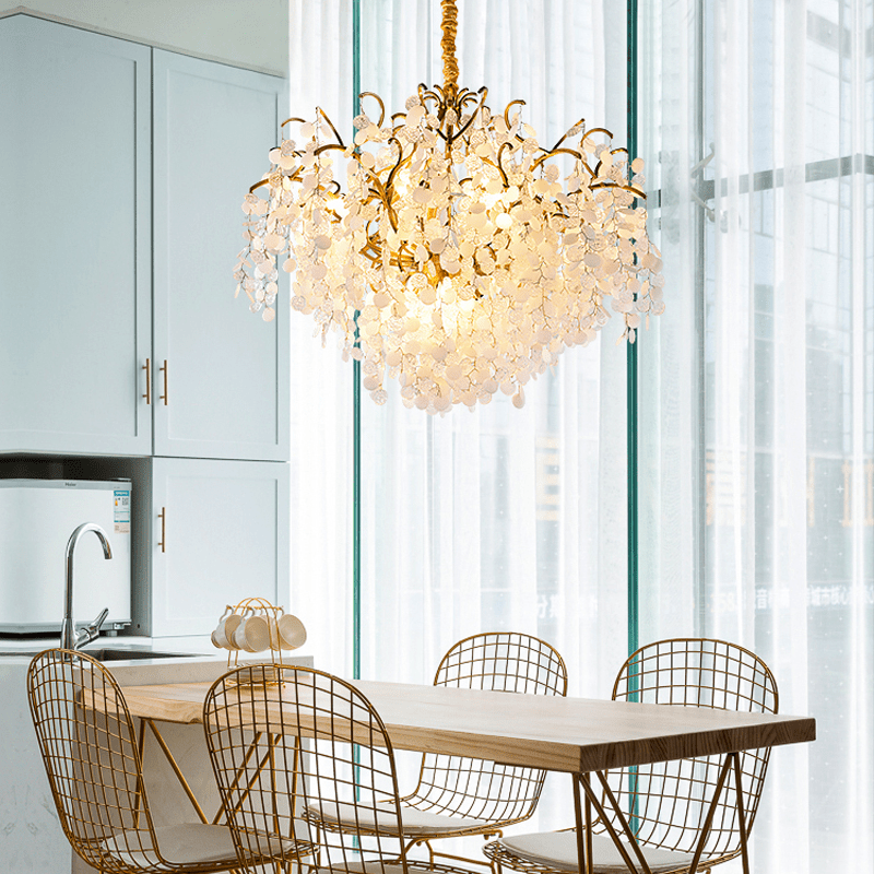 Thirza Brass Branch Crystal Chandelier - Zelno Lighting