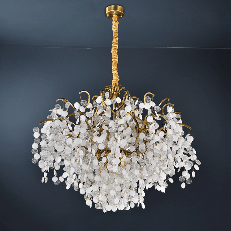 Thirza Brass Branch Crystal Chandelier - Zelno Lighting