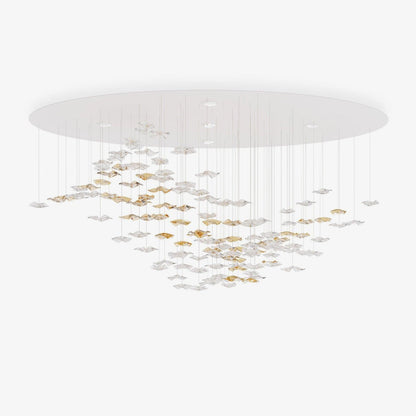 Tidal Art Glass Chandelier (With Canopy) - Zelno Lighting