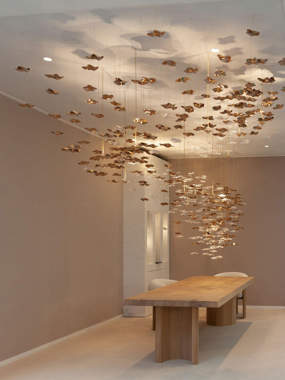 Tidal Art Glass Chandelier (With Canopy) - Zelno Lighting