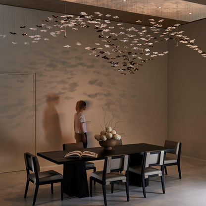 Tidal Art Glass Chandelier (With Canopy) - Zelno Lighting