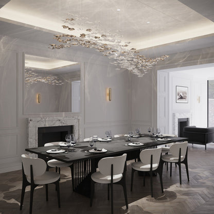 Tidal Art Glass Chandelier (With Canopy) - Zelno Lighting