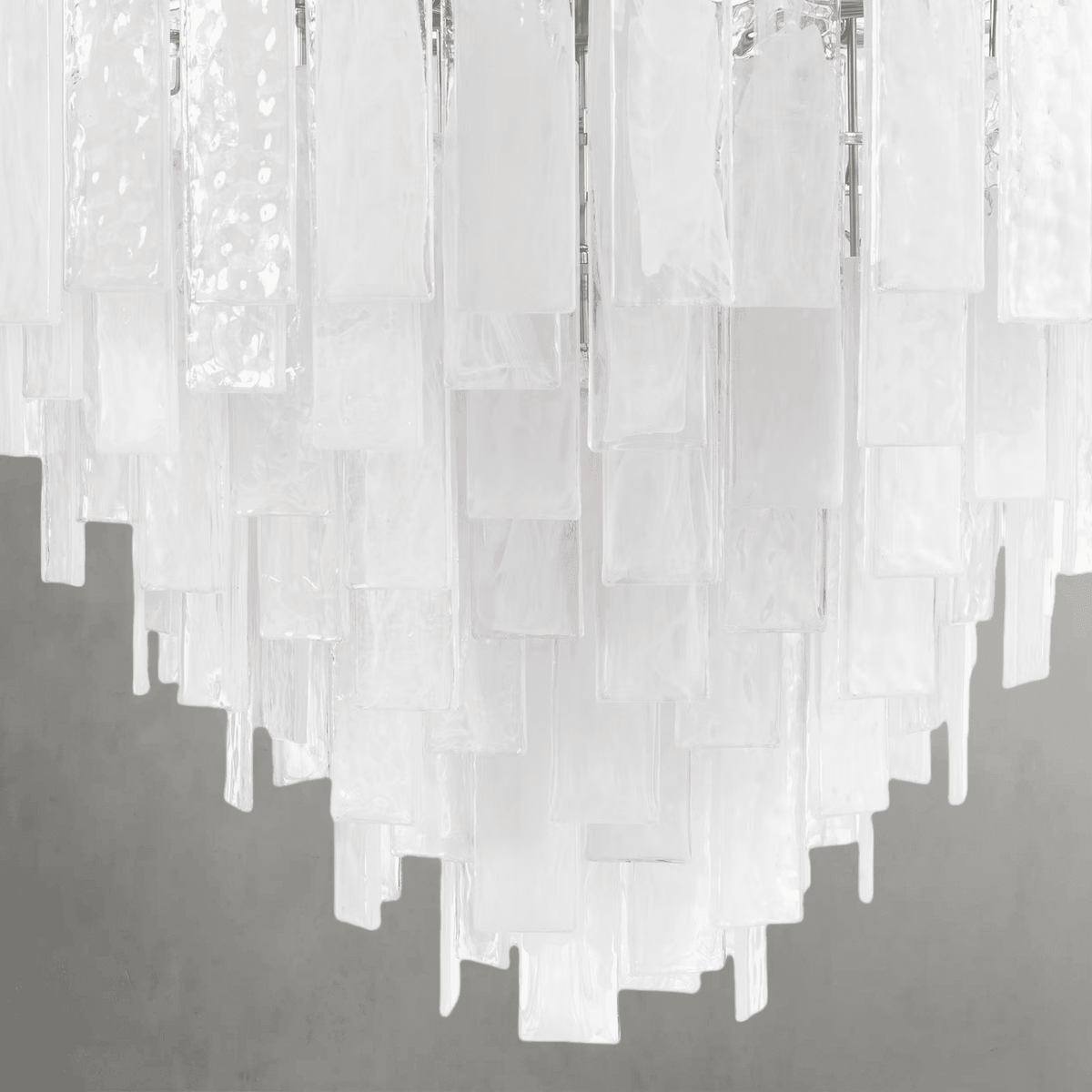 Tidelle Nickel Clear Glass Chandelier Large - Zelno Lighting